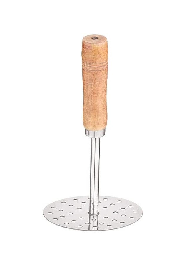 Dynore هراسة باف باجي من الفولاذ المقاوم للصدأ من داينور بمقبض خشبي - لغلي البطاطس والخضراوات الأخرى - Image 1